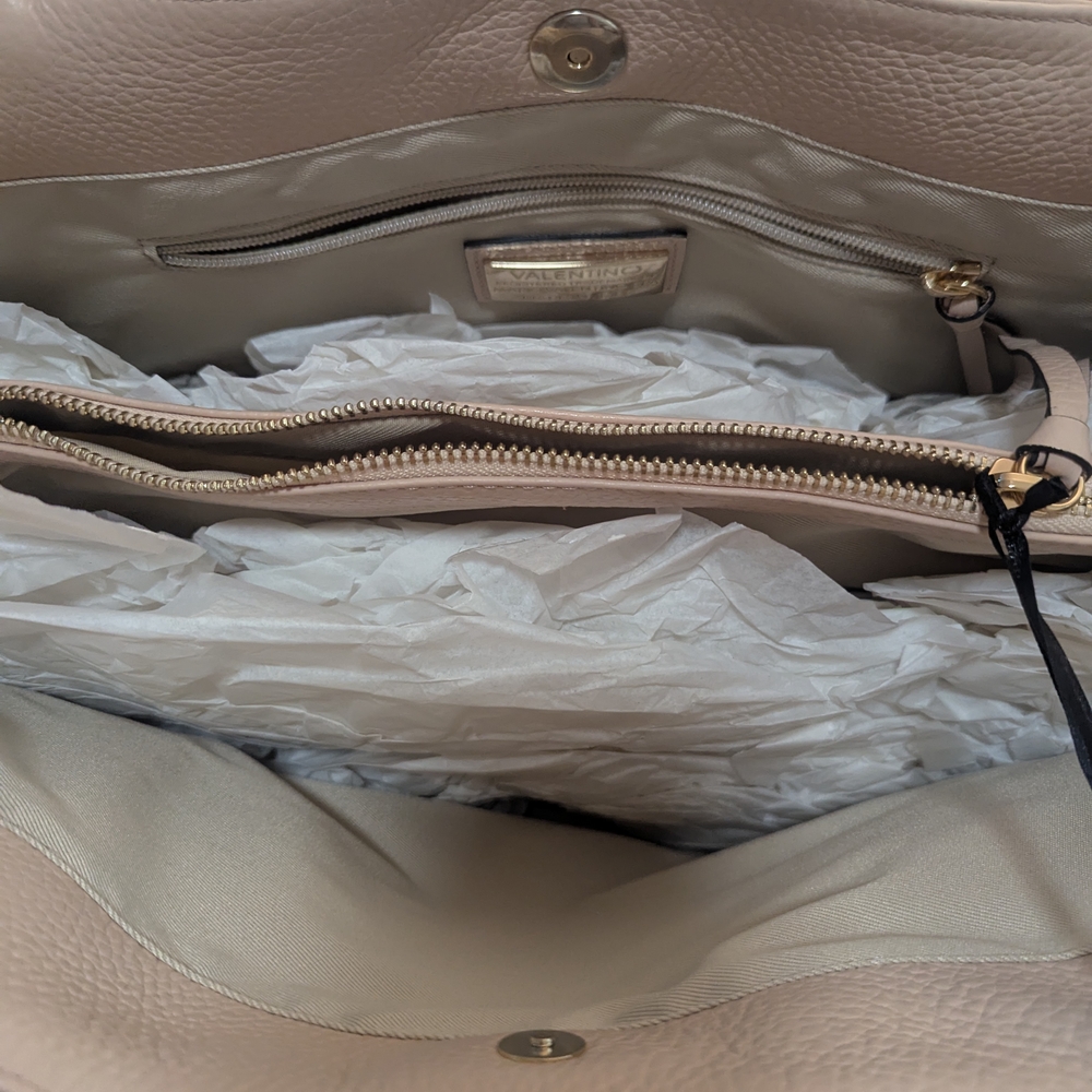 Valentino By Mario Valentino Rock Estelle Leather Tote Bag Pink - Picture 7 of 8